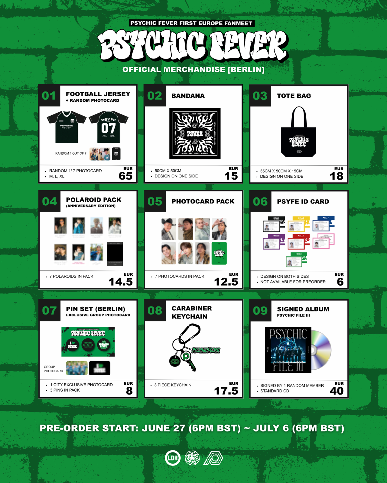PSYCHICFEVER サイン EU ファンミ グッズ情報解禁!!】『PSYCHIC FEVER FIRST EUROPE FANMEET』開催