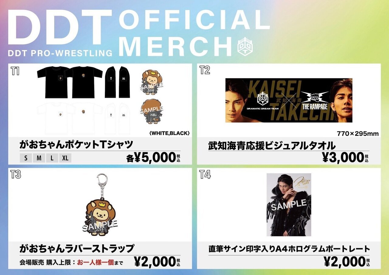武知海青×DDTオフィシャルグッズ第三弾発売決定！ | NEWS