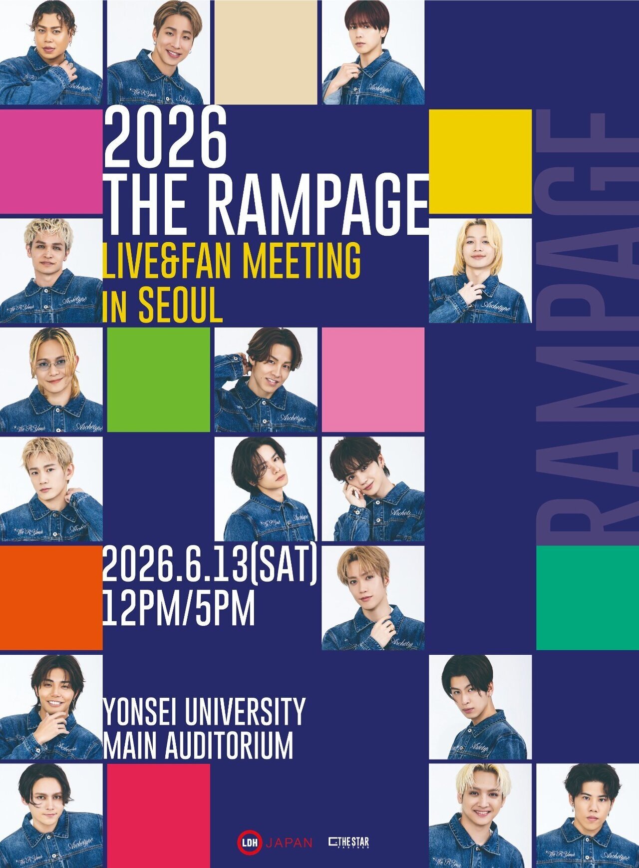 THE RAMPAGE ポスター　韓国 新ポスター解禁!!】2026/6/13(土)『2026 THE RAMPAGE LIVE&FAN MEETING